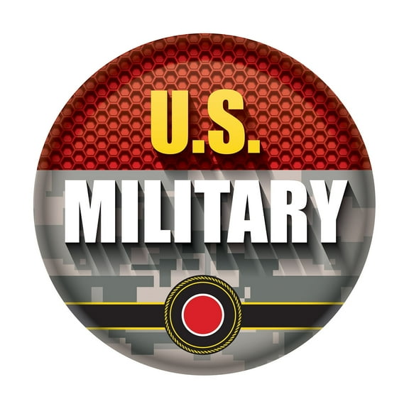 Beistle - U.S. Military Button - 2" - Pack of 6