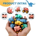 thumbnail image 3 of Juego de coches retráctiles con forma de dinosaurio Manmel, 18 piezas, para niños pequeños, 3 of 7