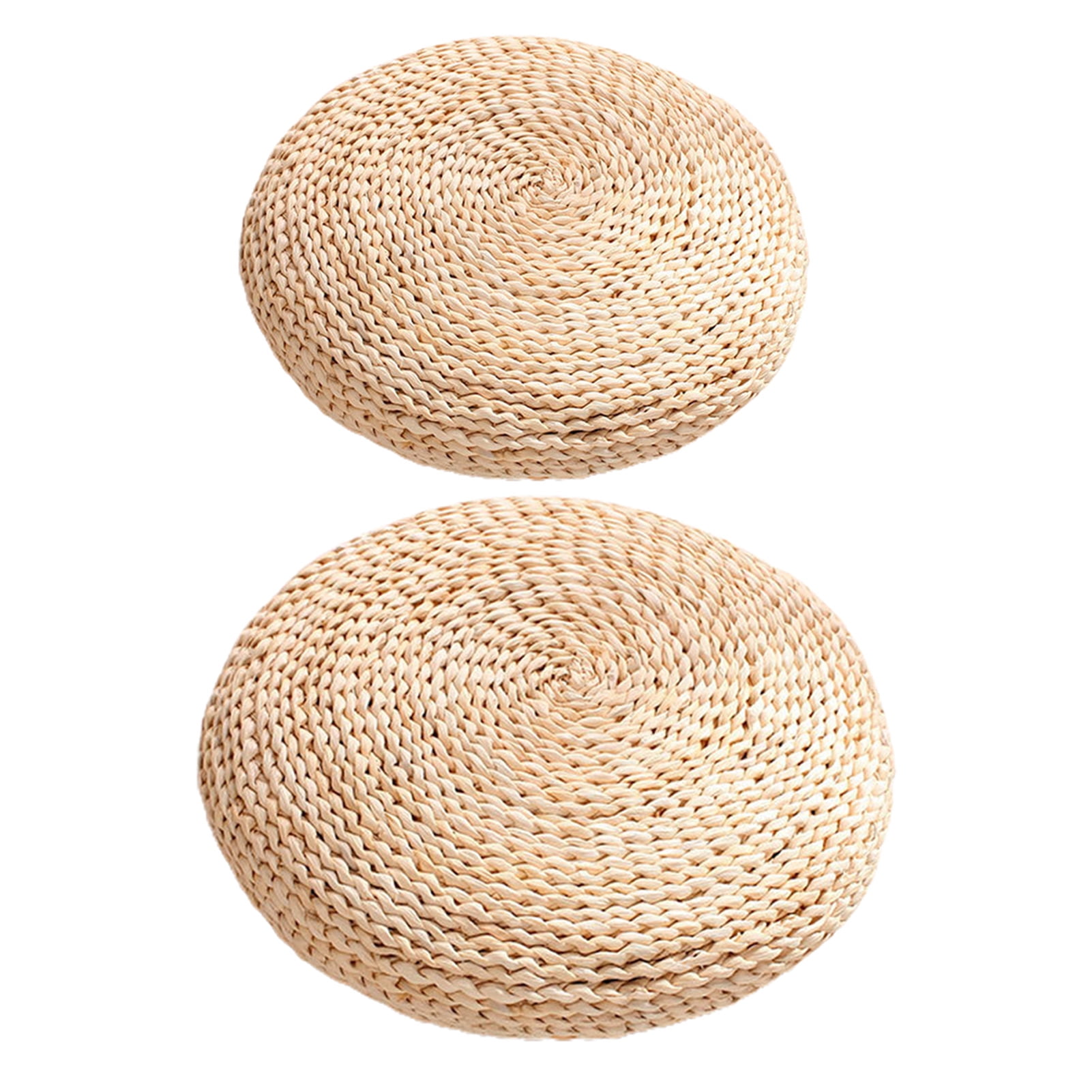 SPRING PARK Round Chair Cushion Straw Floor Cushion Meditation Yoga Tatami Seating Cushion for Living Room Sofa Balcony Outdoor Floor Pillow