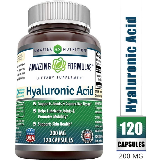 Amazing Formulas Hyaluronic Acid 200 mg 120 Capsules (NonGMO