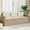 Beige, variant on vidaXL Patio Sofa with Cushions 3-Seater Gray Poly Rattan