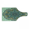 thumbnail image 1 of Ethnic Cutting Board, Abstract Flower Arrangement Mandala Style Nature Elements Vibrant, Decorative Tempered Glass Cutting and Serving Board, Wine Bottle Shape, Pale Yellow Turquoise, by Ambesonne, 1 of 1