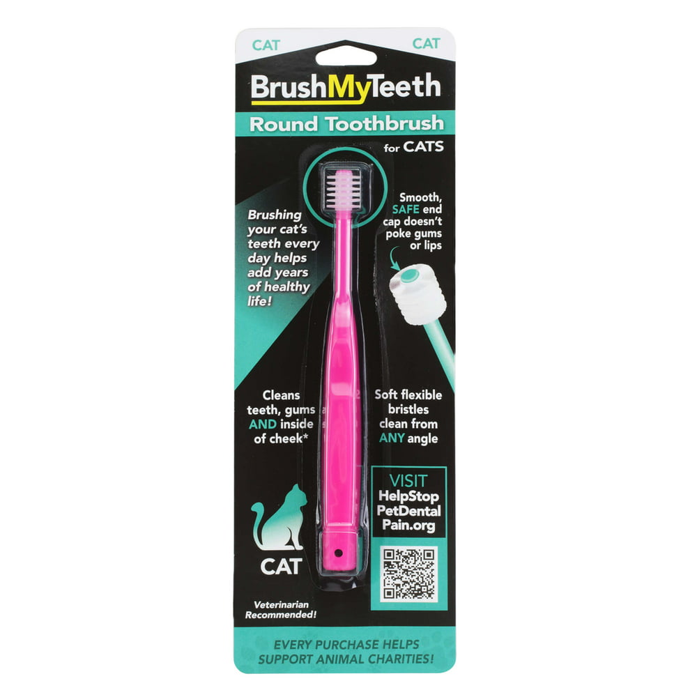 BrushMyTeeth Cat Toothbrush Round Soft Pet Toothbrush Soft Flexible