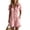 Pink, variant on Xaqiouau Women Casual Button Down Romper Short Sleeve V Neck Collared Loose Fit Summer Short Jumpsuit with Pockets