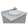 thumbnail image 4 of Bellaterra Home 31" Single vanity in White finish top with White Carrara and round sink, 4 of 9