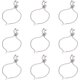 thumbnail image 1 of 10 pulseras deslizantes ajustables de 23 cm, de acero inoxidable 304, con extremos de bola., 1 of 8