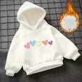 thumbnail image 2 of YunPes Unisex Kids Heart Hoodies Girls Colorful Pattern Love Print Pullover Hooded Sweatshirt Boys Aesthetic Valentines Tops Sweater, 2 of 3