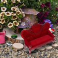 thumbnail image 3 of Doll House Wooden Sofa Miniature Vintage Sofa Mini Furniture Model Prop, 3 of 3