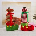 thumbnail image 1 of Bolsa de decoración navideña, bota de elfo, dulces, vacaciones, botella de vino navideña, bolsa navideña, verde + rojo, talla única, 2 uds., 1 of 5