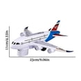 thumbnail image 2 of 1x Kids Electric Light & Music Airplane Airbus Bump And Go Toys White New, 2 of 5