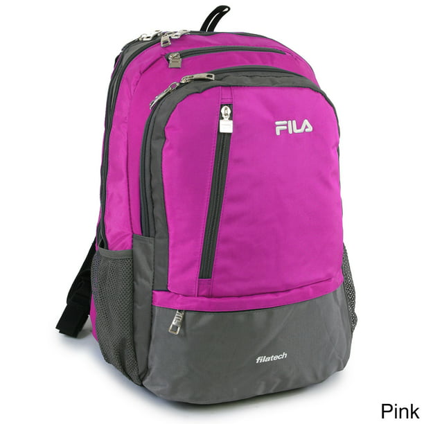 Fila Duel Tablet Laptop Backpack with 6 Pockets Pink