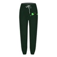 thumbnail image 4 of Ladies Summer Pants Solid Color Large Folding Bottom Pants Elastic Bottom Sports Pants Sweatpants Woman Army Green S, 4 of 4