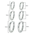 thumbnail image 4 of Yoursfs 6mm 8mm 10mm Silver Hoop Huggie Earrings Set for Men and Women Hypoallergenic Titanium Steel Earrings Fashion Jewelry Gifts(3 Pairs), 4 of 4