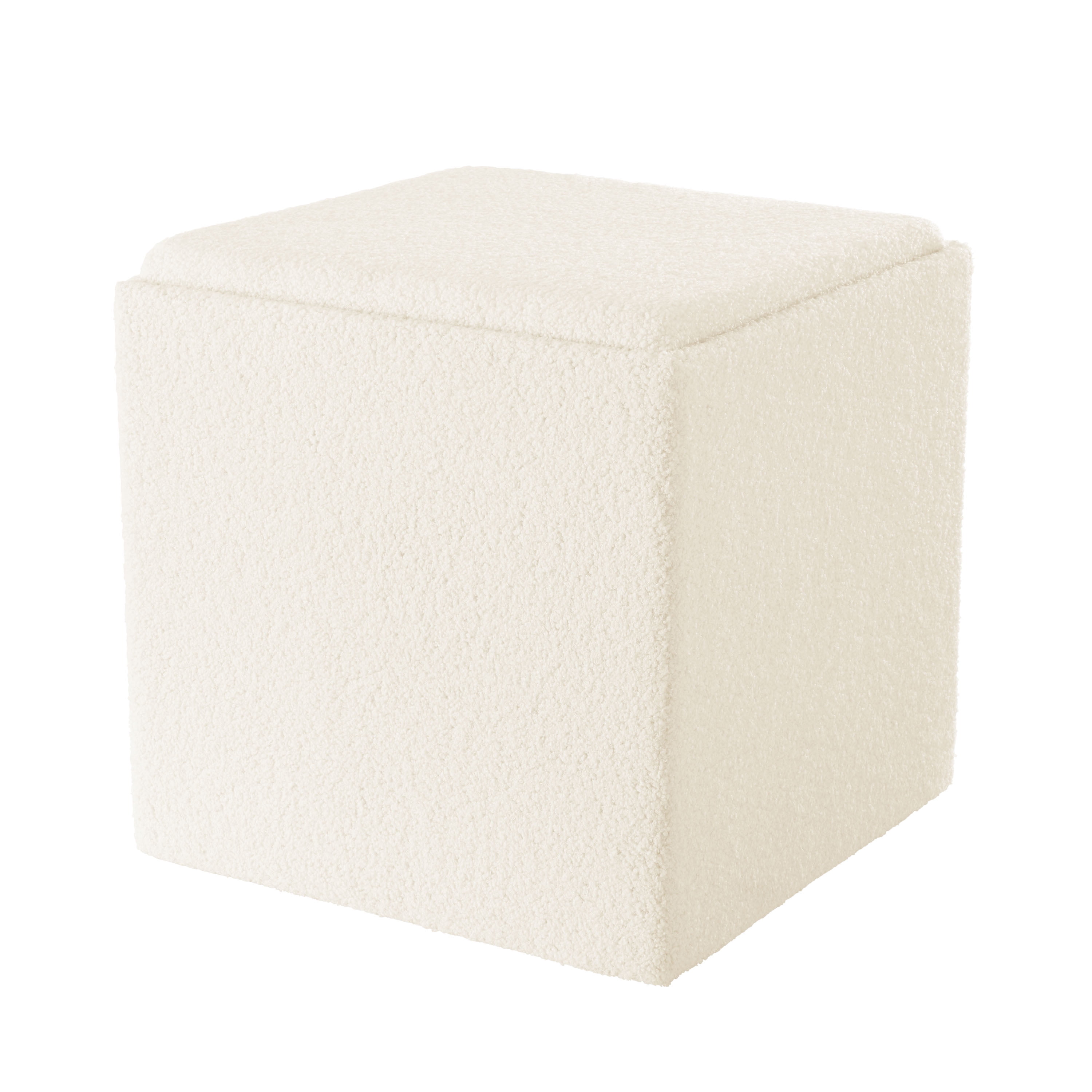 Mainstays Large Cube Storage Ottoman, Cream
