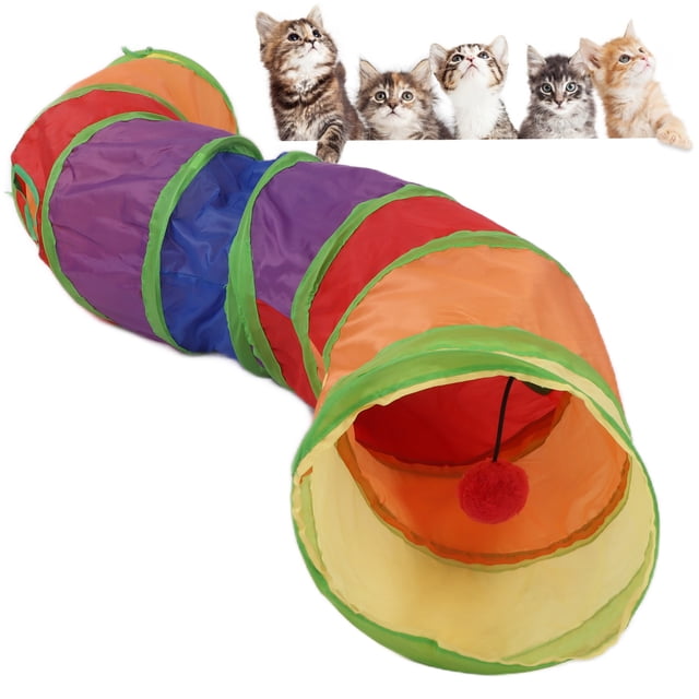 Túneles De Juego Para Juguetes Para Mascotas, Túnel Para Mascotas De 46,1 X 10,6 Pulgadas Con Bola Interactiva Para Conejos Para El Hogar Para Tienda De Mascotas Para Gatitos