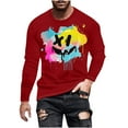 thumbnail image 2 of DecSea Mens Hipster Hip Hop Ripped Round Hemline T Shirts Pattern Print Fashion Tops, 2 of 4