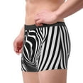 thumbnail image 2 of Sikiie Optical Zebra Illusion Print Men's Boxer Briefs, Elastic Waistband Boxer Briefs Leggings-XX-Large, 2 of 5