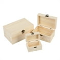 thumbnail image 4 of Matoen Large Wooden Box with Hinged Lid, Unfinished Wood Box, Desktop Wooden Storage Boxes, Memory Wooden Keepsake Box, 4 of 5