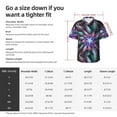 thumbnail image 3 of Yiaed Colored Abstract Print Hawaiian Shirt for Men Short Sleeve Button Down Shirts Beach Shirts for Men-X-Large, 3 of 5