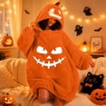 thumbnail image 6 of Halloween Pumpkin Costume Oversized Wearable Blanket Hoodie Cozy Plush Halloween Cosplay Costume, 6 of 7