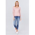 thumbnail image 2 of Long Sleeve W/strappy Detail Round Neck Rib Sweater Top, 2 of 5