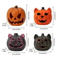 thumbnail image 6 of Sylvtty Halloween Pumpkin Lantern Light Up Pumpkin Ornament with Spooky Curved Face for Halloween Party Indoor Outdoor Decor, 6 of 7