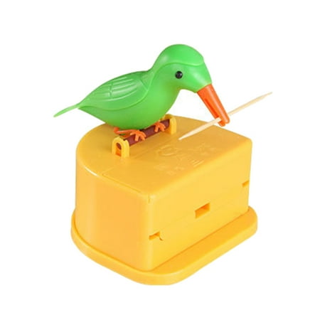 

Kinzd 1 Pcs Smart Press Type Bird Shape Toothpick Holder Box Dispenser Dinning Table Gadget