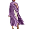 thumbnail image 1 of Gspmoly Robes pour Femmes, Cardigan à Manches Longues Décontracté Ample Uni Grande Taille pour Femmes, Robe Musulmane Mi-Longue, Robes de Soirée pour Femmes Offres du Jour, 1 of 5