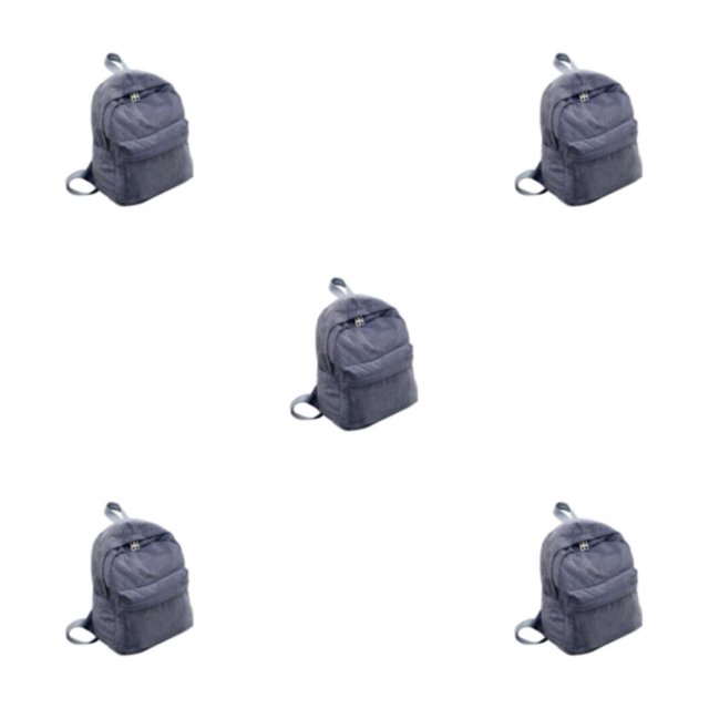 pitrice Corduroy Wide Range Of Uses Solid Backpack For School Travel Fashion Women School Backpack gray 5Set