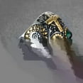 thumbnail image 5 of HOOUN Vintage Mens Silver Stainless Steel Gothic Punk Biker Rings Jewelry lots Sz8-15-12-#1, 5 of 9