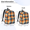 thumbnail image 2 of Rocae Warm Orange Plaid for Canvas College Laptop Backpack for Men Women -Small, 2 of 5