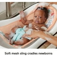 thumbnail image 3 of Fisher-Price 4-in-1 Sling 'n Seat, Baby Bath Tub for Newborn to Toddler, Summer Blossoms, New, Plastic, 3 of 6