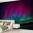 thumbnail image 2 of Peel and Stick Wallpaper Borealis Czech Republic Central Euroepe May 10 2024 Night red pink Modern Art Wall Mural Decor Self Adhesive and Removable 69in x 98in, 2 of 8