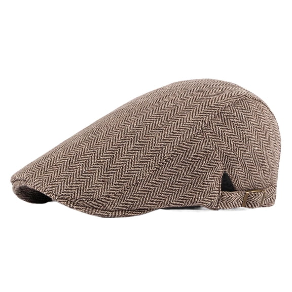 Foreign Trade Men's Peaked Cap Spring and Autumn New Herringbone Middle-Aged and Elderly Beret British Retro Casual Advance Hats