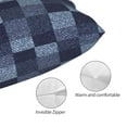thumbnail image 5 of Kll Blue Gingham Buffalo Check Pillow Covers Envelope Closure,Super Soft And Cozy Fuzzy Fleece Pillow Case Cover 16"X24", 5 of 9