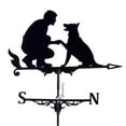 thumbnail image 1 of pitrice Weather Vane Farm Bracket Weathervane Farmhouse Durable Scene Man with Dog, 1 of 9