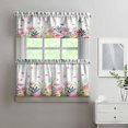 thumbnail image 2 of Watercolor Flowers Kitchen Curtains and Valances Set - 3 Piece Kitchen Curtains Sets with Valance for Windows Rod Pocket Machine Washable Kitchen Decor Decorations (54"x18"+2x27.5"x24"), 2 of 6