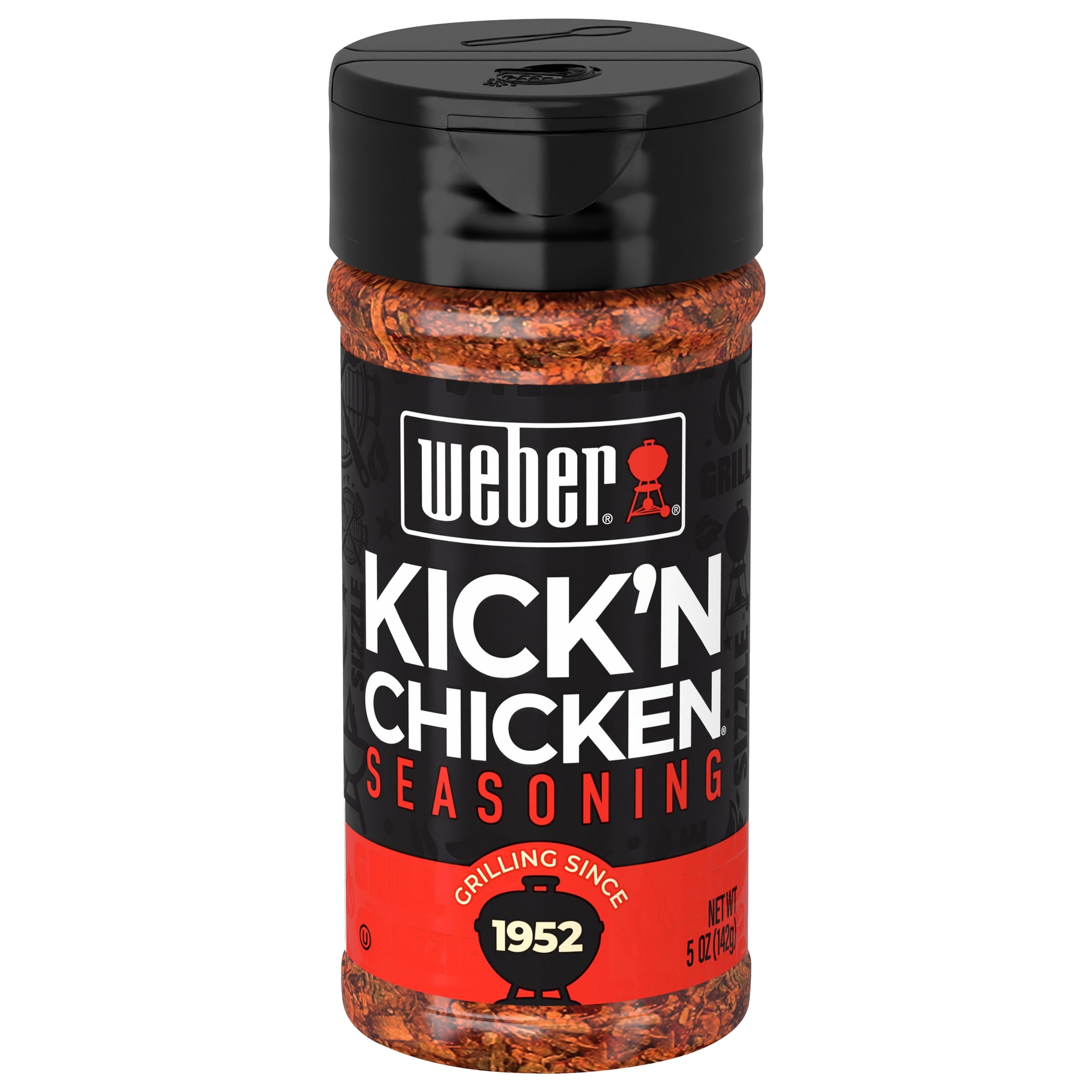 (4 pack) Weber Kick'n Chicken Seasoning, Gluten Free, 5 oz