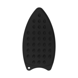 Tangser Multipurpose Silicone Iron Rest Pad for Ironing Board Hot Resistant  Mat,Silicone Heat Resistant Iron Rest Pad (Black)