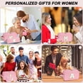 thumbnail image 6 of YOOLIFE Cute Initial Travel Makeup Bag - Teen Girl Gifts Trendy Stuff Sister Daughter Friend Girls Birthday Gifts for Teens Bridesmaid Gifts for Girl Women Monogram Makeup Bag Make Up Bag Pink C, 6 of 7