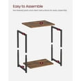 thumbnail image 5 of Side Tables Set of 2 Small End Table Nightstand for Living Room Bedroom Rectangle Brown and Black, 5 of 8