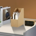 thumbnail image 7 of Desktop File Organizer Box for Students and Office, Corrugated Cardboard Folder Holder with 2 Compartments, Space Saving File Rack and Book Stand for Desk, 7 of 7