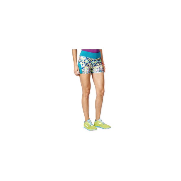 energie Sunny Print Athletic Compression Shorts para Mujer, Verde, X-Small