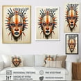 thumbnail image 4 of Designart "Tribal Mask African Maasa I" African Tribal Floater Framed Wall Art Living Room, 4 of 7