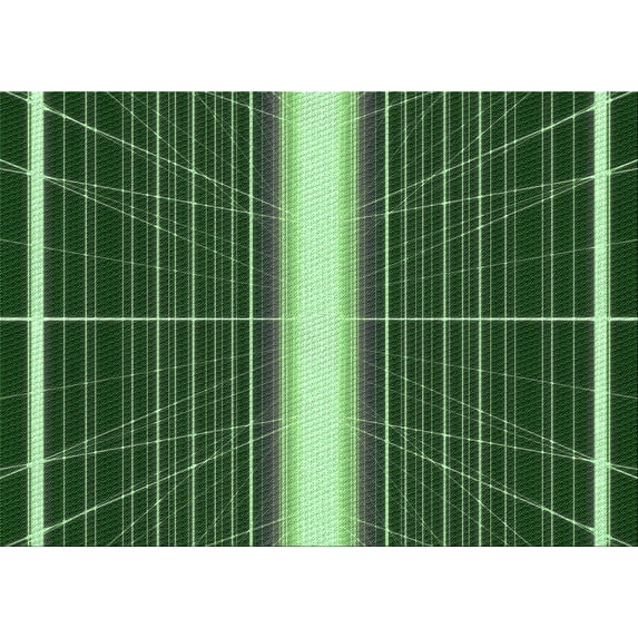 Ahgly Company Machine Washable Indoor Rectangle Transitional Dark Forest Green Area Rugs, 3' x 5'