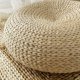thumbnail image 5 of Puf redondo de paja beige claro WSYW para sala de estar, hecho a mano, 5 of 8
