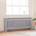thumbnail image 1 of vidaXL Radiator Cover with Top Storage Shelf, Heater Cover, MDF, 55.5-80.7''x7.5''x32.1'', Gray, 1 of 6