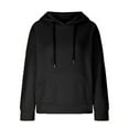 thumbnail image 4 of LYXSSBYX Hoodies for Women Plus Size Clearance Fashion Women's Casual Long Sleeve Round Neck Ladies Sweatshirts Tops Blouse Plain No Pockets Hoodie, 4 of 6