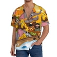 thumbnail image 1 of Fotbe Animals on Noah's Ark1 Camisa Estampada de Manga Corta para Hombre, Casual de Verano, Estilo Playero, Sin Arrugas-4X-Large, 1 of 5