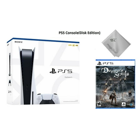 TEC Sony PlayStation_PS5 Gaming Console(Disc Version) with Demon's Souls Game Bundle
